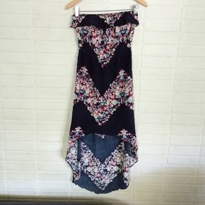 Trixxi Strapless High Low Floral Dress